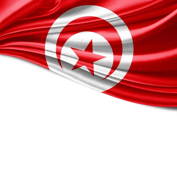 Bandera Túnez Con Espacio Copia Para Texto Ilustración — Foto de Stock
