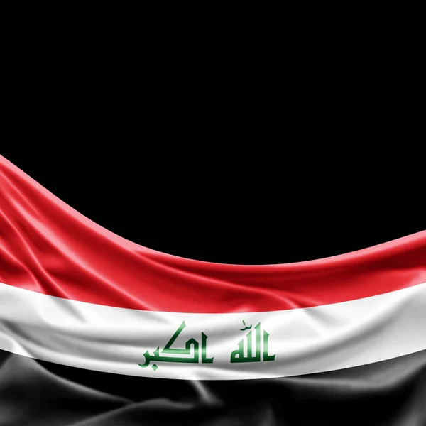 Irak Bayrağı Ile Kopya Alanı Metin Çizim Için — Stok fotoğraf