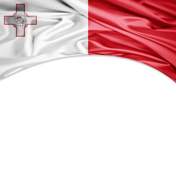 Flagge Von Malta Mit Kopierplatz Für Ihren Text Illustration — Stockfoto