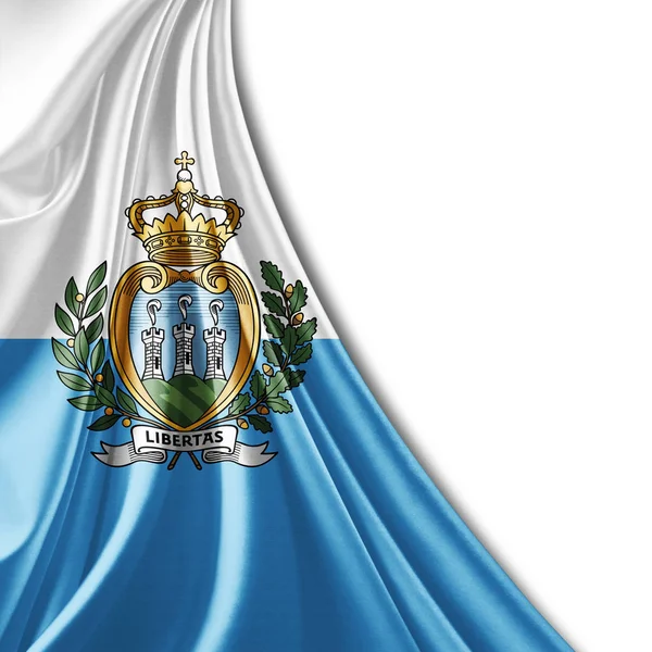 Bandeira San Marino Com Espaço Cópia Para Seu Texto Ilustração — Fotografia de Stock