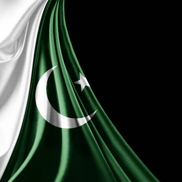Másol Szöveg Illusztráció Helyet Pakisztán Zászlaja — Stock Fotó