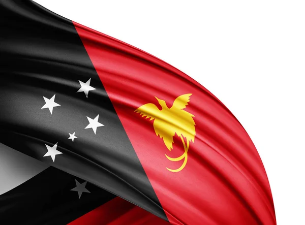 Flag New Guinea Copy Space Your Text White Background Illustration — Stock Photo, Image