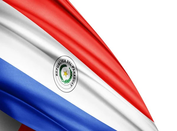 Vlag Van Paraguay Met Kopie Ruimte Voor Tekst Illustratie — Stockfoto