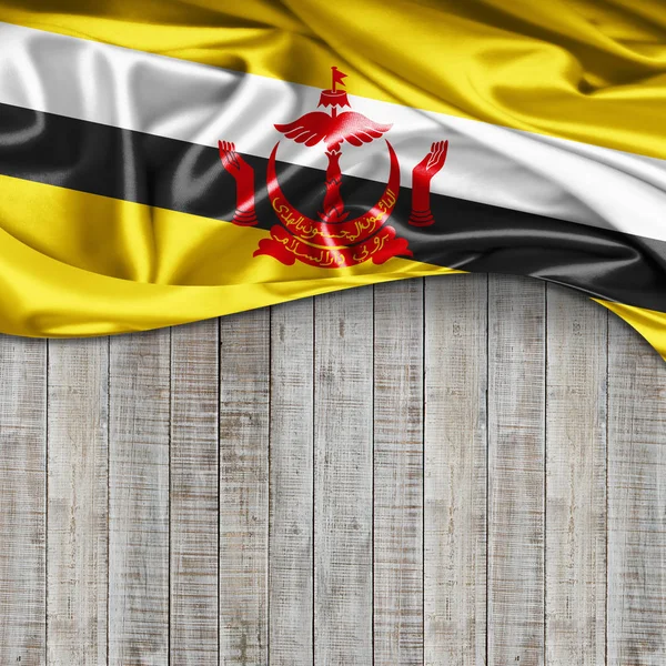 Bandera Brunei Con Espacio Copia Para Texto Ilustración — Foto de Stock