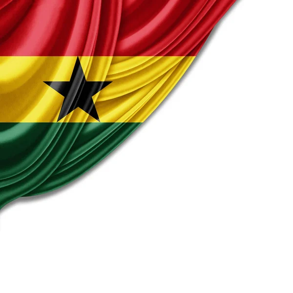 加纳国旗与复制空间为您的文本 — 图库照片