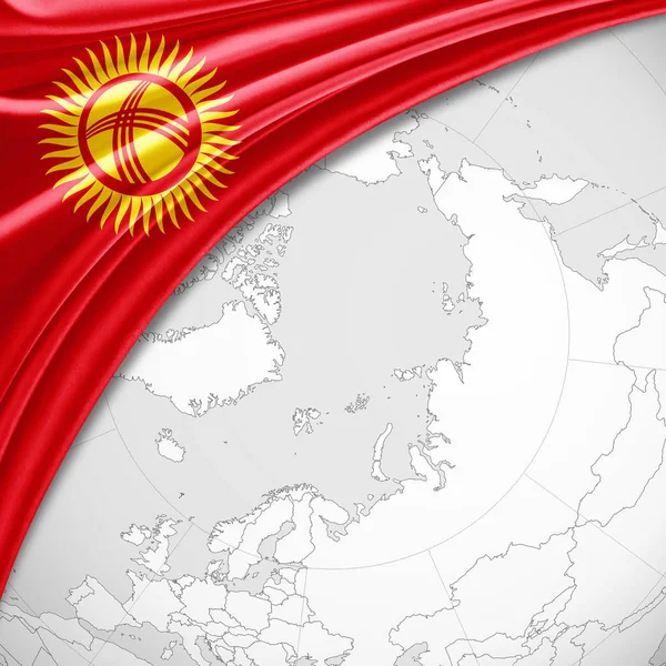 Flag Kyrgyzstan Copy Space Your Text Illustration — Stock Photo, Image