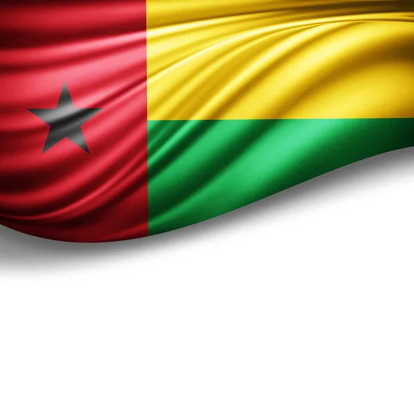 Bandeira Guiné Bissau Com Espaço Cópia Para Seu Texto Ilustração — Fotografia de Stock