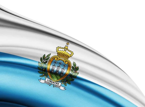 Másol Szöveg Illusztráció Hely San Marino Zászlaja — Stock Fotó
