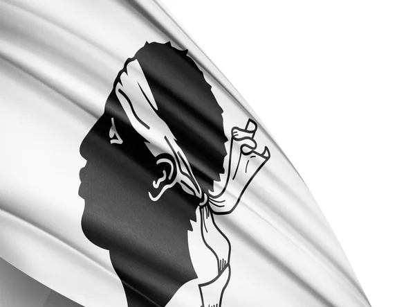 テキスト イラストのコピー スペースとコルシカ島の旗 — ストック写真