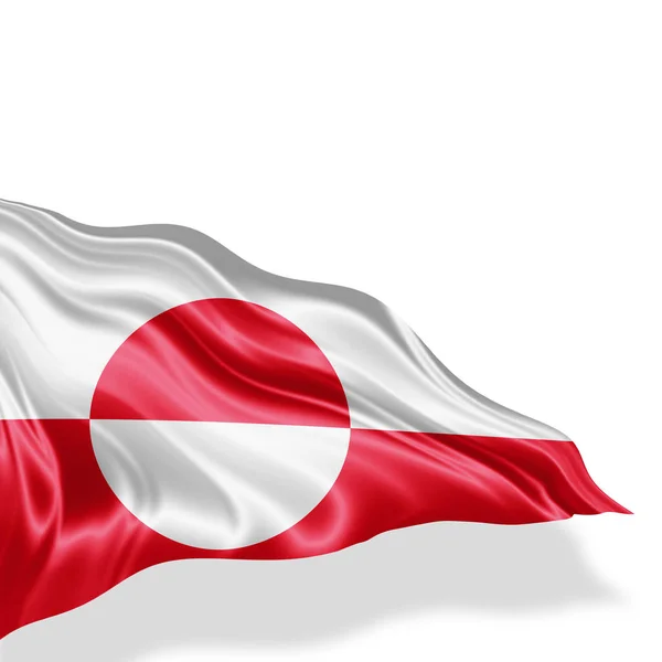 Flaga Grenlandii Kopia Miejsce Twój Tekst Ilustracje — Zdjęcie stockowe