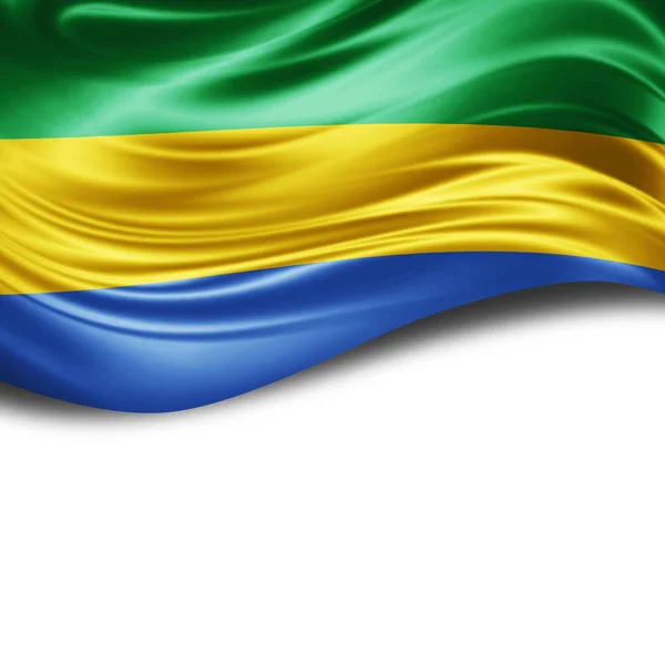 Drapeau Gabon Avec Espace Copie Pour Votre Texte Illustration — Photo