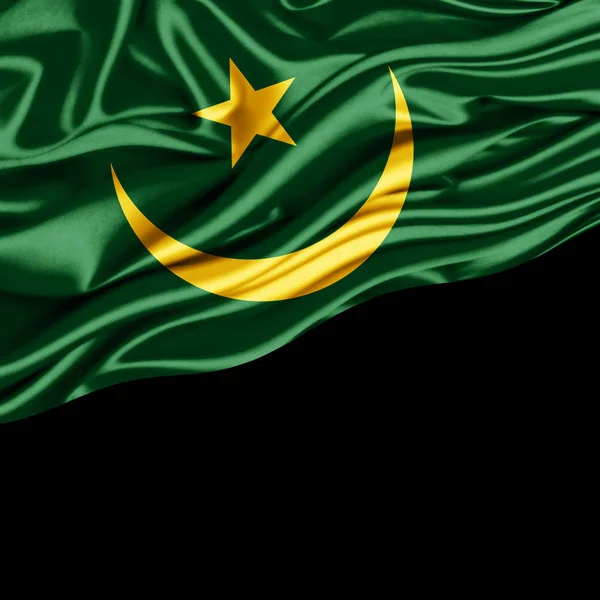 Mauritánská Vlajka Kopií Prostor Pro Ilustraci Textu — Stock fotografie