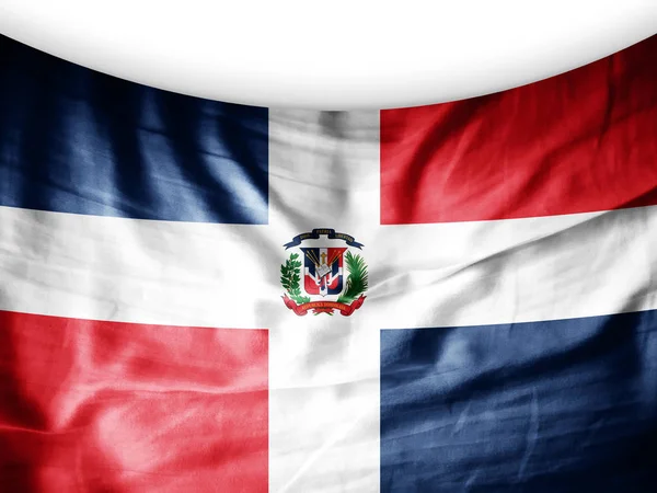 Σημαία Της Δομινικανής Δημοκρατίας Αντίγραφο Χώρο Για Κείμενο Απεικόνιση — Φωτογραφία Αρχείου