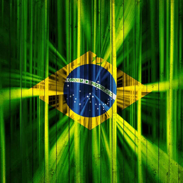 Brezilya Bayrağı Soyut Resimde Arka Plan — Stok fotoğraf