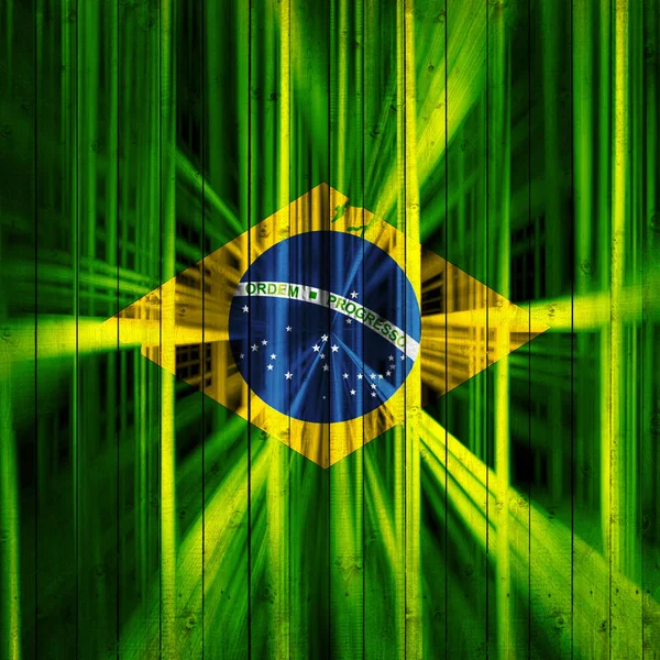 Vlag Van Brazilië Een Abstracte Achtergrond Illustratie — Stockfoto