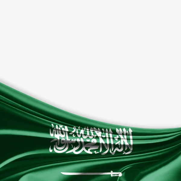 Bandeira Arábia Saudita Com Espaço Cópia Para Seu Texto Ilustração — Fotografia de Stock