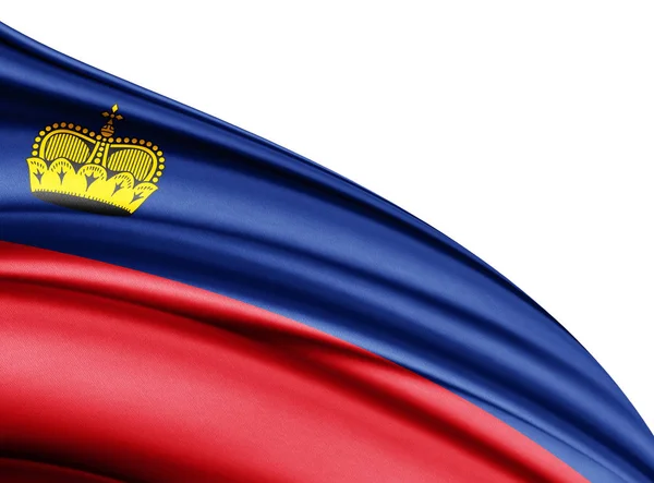 Bandera Liechtenstein Con Espacio Copia Para Texto Ilustración — Foto de Stock