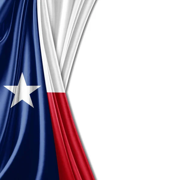 Bandera Texas Con Espacio Copia Para Texto Sobre Fondo Blanco — Foto de Stock