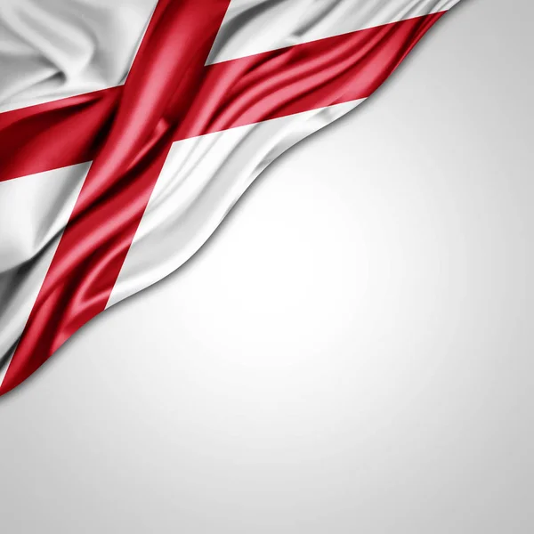 Bendera Alabama Sutra Dengan Ruang Fotokopi Untuk Teks Atau Gambar — Stok Foto