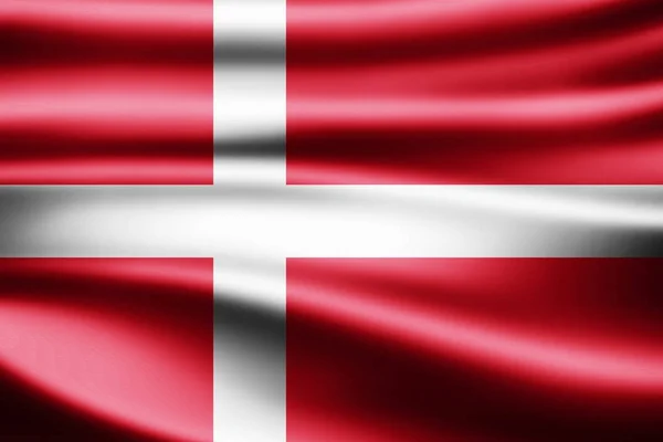 Flag Denmark Copy Space Your Text Illustration — Stock Photo, Image