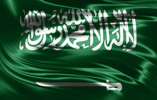 Bandeira Arábia Saudita Com Espaço Cópia Para Seu Texto Ilustração — Fotografia de Stock