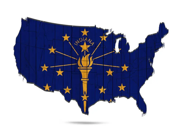 Flaga Indiana Kopia Przestrzeń Dla Tekstu Lub Obrazów — Zdjęcie stockowe