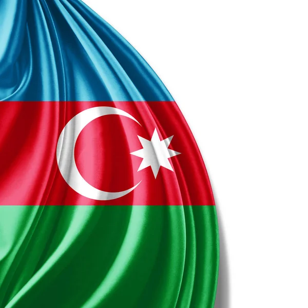 Bandiera Dell Azerbaigian Con Spazio Copia Del Testo Illustrazione — Foto Stock