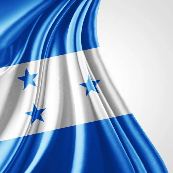 Bandiera Dell Honduras Con Spazio Copia Del Testo Sfondo Bianco — Foto Stock