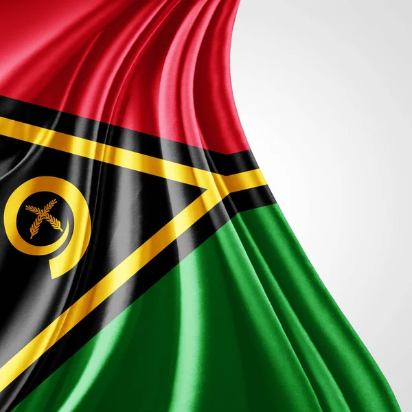 Vlag Van Vanuatu Met Kopie Ruimte Voor Tekst Illustratie — Stockfoto