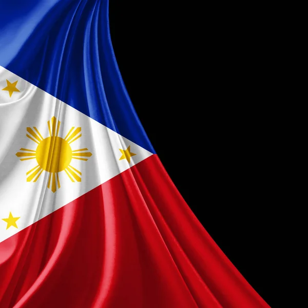 Vlag Van Filipijnen Met Kopie Ruimte Voor Tekst Illustratie — Stockfoto