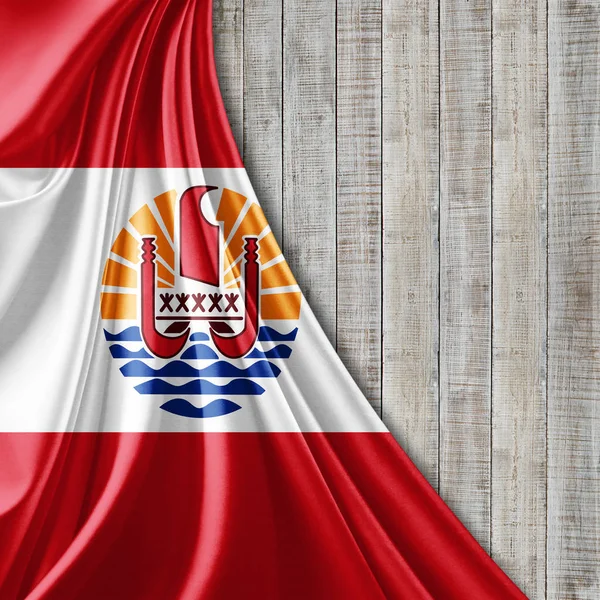 Vlag Van Frans Polynesië Met Kopie Ruimte Voor Tekst Illustratie — Stockfoto