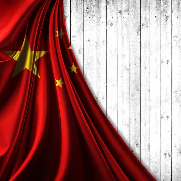 Bandera China Con Espacio Copia Para Texto Ilustración — Foto de Stock