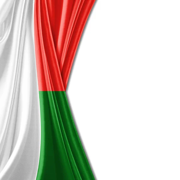 Σημαία Της Μαδαγασκάρης Αντίγραφο Χώρο Για Κείμενο Απεικόνιση — Φωτογραφία Αρχείου