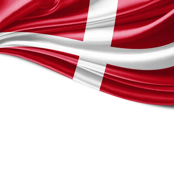 Bandera Dinamarca Con Espacio Copia Para Texto Ilustración —  Fotos de Stock