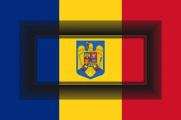 Флаг Румынии Местом Копирования Текста Изображений — стоковое фото