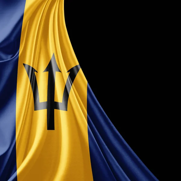 Másol Szöveg Illusztráció Helyet Barbados Zászlaja — Stock Fotó