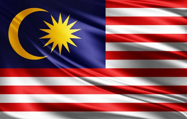 Flagge Von Malaysia Mit Kopierplatz Für Ihren Text Illustration — Stockfoto
