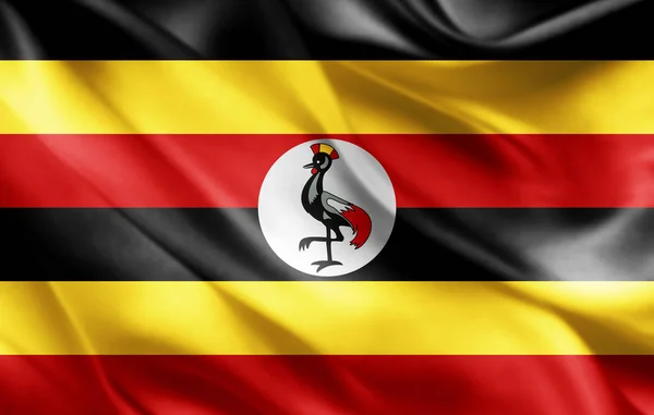 Vlajka Ugandy Kopie Prostor Pro Ilustraci Textu — Stock fotografie