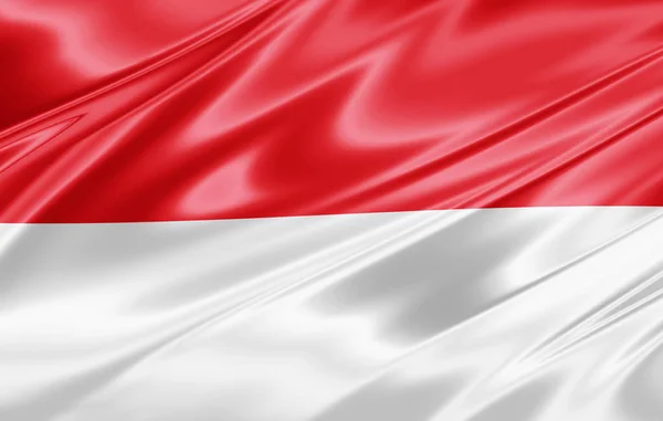 Vlag Van Indonesië Met Kopie Ruimte Voor Tekst Illustratie — Stockfoto
