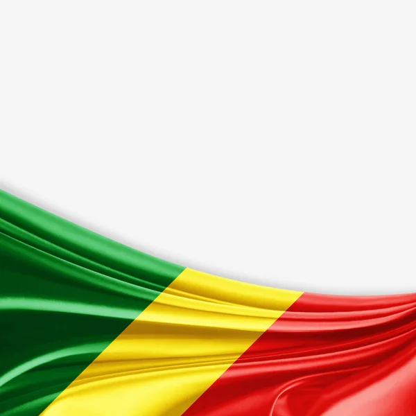 Flagge Der Republik Kongo Mit Kopierplatz Für Ihren Text Illustration — Stockfoto