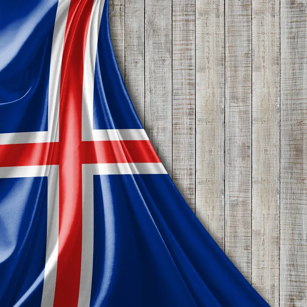 Drapeau Islande Avec Espace Copie Pour Votre Texte Illustration — Photo