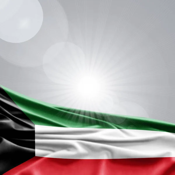 Bandeira Kuwait Com Espaço Cópia Para Seu Texto Ilustração — Fotografia de Stock