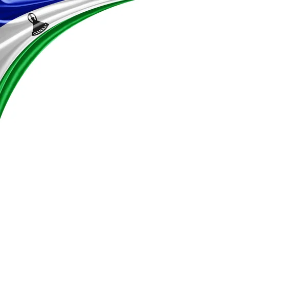 Bandera Lesotho Con Espacio Copia Para Texto Ilustración — Foto de Stock