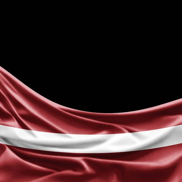 Σημαία Της Λεττονίας Αντίγραφο Χώρο Για Κείμενο Απεικόνιση — Φωτογραφία Αρχείου
