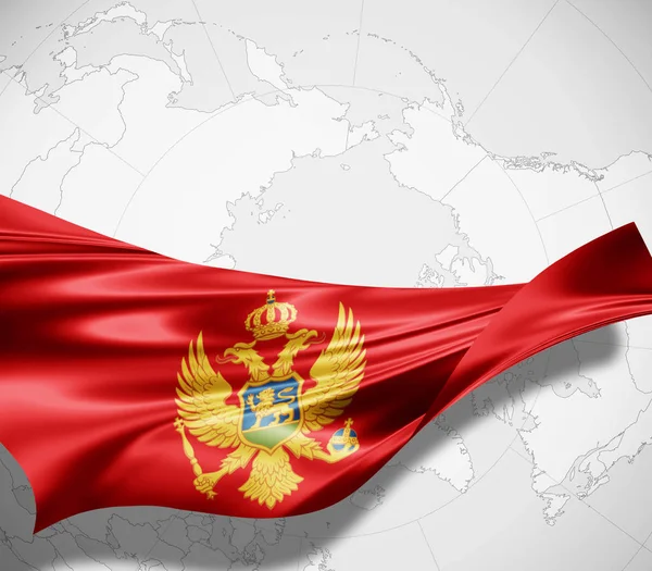 Drapelul Muntenegrului Spațiu Copiere Pentru Textul Dvs Ilustrație — Fotografie, imagine de stoc