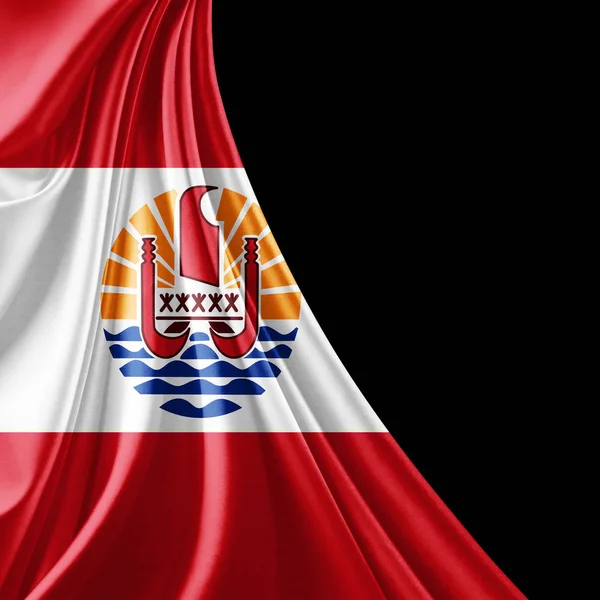 Flaga Polinezji Francuskiej Kopia Miejsce Twój Tekst Ilustracje — Zdjęcie stockowe