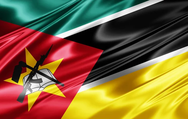 Bandera Mozambique Con Espacio Copia Para Texto Ilustración —  Fotos de Stock