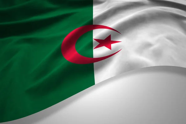 Σημαία Της Αλγερίας Αντίγραφο Χώρο Για Κείμενο Απεικόνιση — Φωτογραφία Αρχείου