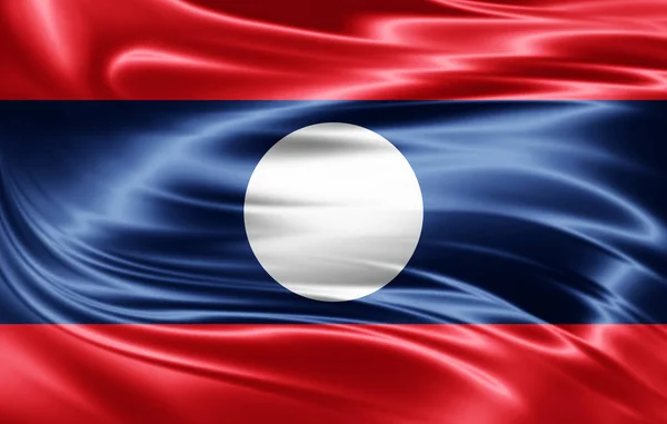 Laos Flagg Med Kopiplass Til Tekst Illustrasjon – stockfoto