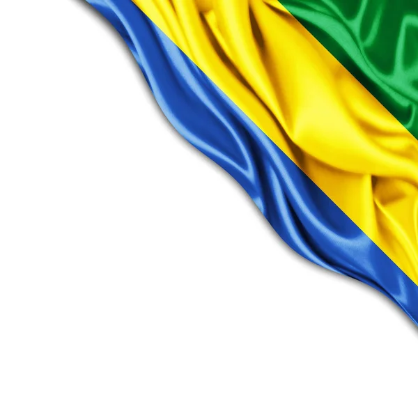 Vlag Van Gabon Met Kopie Ruimte Voor Tekst Illustratie — Stockfoto